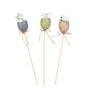 Ostereier - Dekostecker - ca. 6 x 31 cm - 3er Set