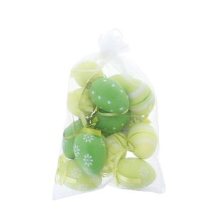 12 Ostereier grün -  ca. 6 cm