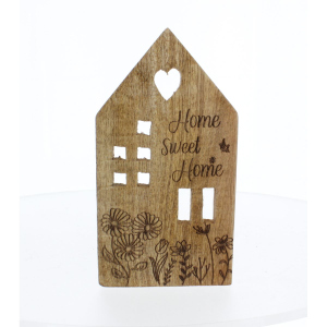 Haus Home Sweet Home braun - ca. 11 x 1,5 x 20 cm