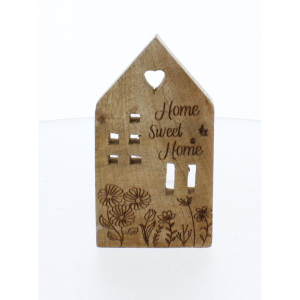 Haus Home Sweet Home braun - ca. 8 x 1,5 x 14 cm