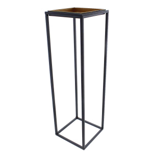 Pflanzständer Säule schwarz/gold - ca. 18 x 18 x 60 cm