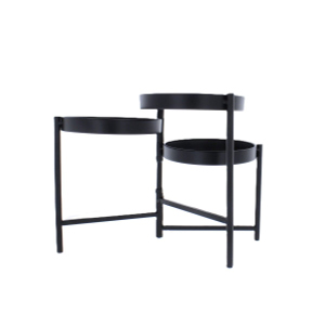 Pflanzetagere mit 3 Lagen - schwarz - ca. 36 x 25 cm