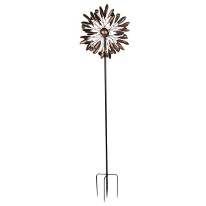 Windrad Blume kupfer - ca. 58 x 26,5 x 212,5 cm