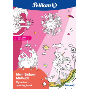 Malbuch - Mein Einhorn - mit über 100 Stickern