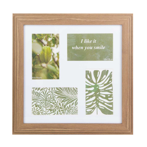 Bilderrahmen Kollage - braun/weiß - ca. 36,5 x 2 x 36,5 cm