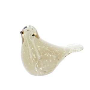 Deko-Vogel aus Glas - gelb - ca. 13,5 x 7,5 x 9 cm
