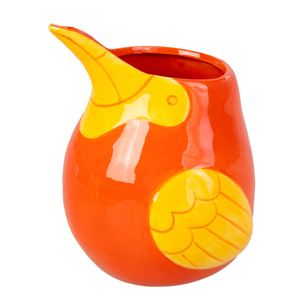 Gießkanne - Vogel - orange - ca. 12 x 11,5 x 15 cm