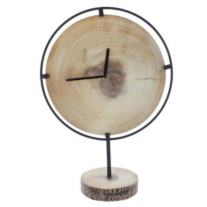 Tischuhr - braun/schwarz - ca. 24 x 11 x 33 cm