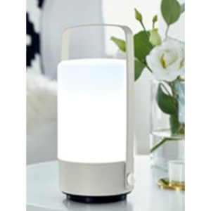 Laterne mit LED - weiß - ca. 8,5 x 9 x 19,5 cm