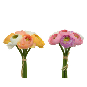 Kunstblumen Ranunkeln - im Strauss - ca. 19 cm - 1 Stück 