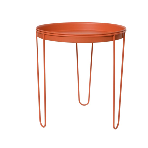 Beistelltisch - aus Metall - ca. Ø 31 x 34 cm - orange