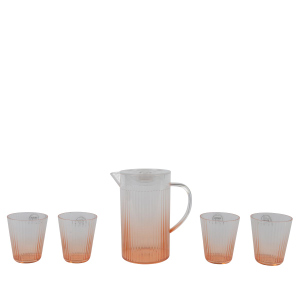 Getränkeset - Kanne mit 4 Gläsern - 1 Set