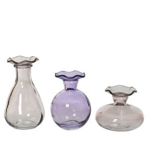 Vase - bauchig - aus Glas - ca. Ø 7,3 x 10,5 cm - 1 Stück