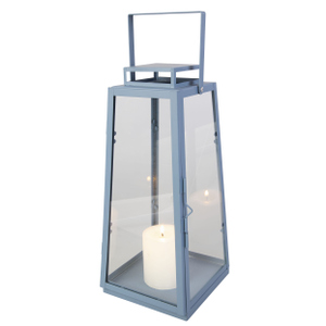 Laterne blau - ca. 16 x 15,2 x 35 cm