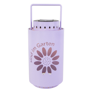 Solar Laterne - Sind im Garten - lila - ca. 12 x 12 x 28 cm