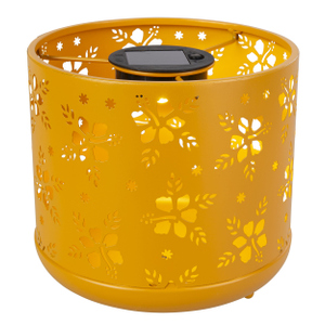 Solar Laterne orange - ca. 18 x 18 x 16,5 cm