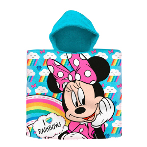 Minnie Mouse - Badeponcho - türkis/bunt - ca. 60 x 120 cm