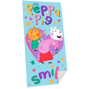 Peppa Pig - Badetuch - türkis/bunt - ca. 70 x 140 cm