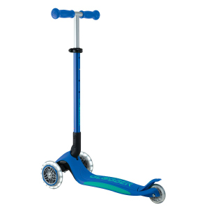 Globber - Scooter - Primo Foldable Plus Lights - dunkelblau-türkis