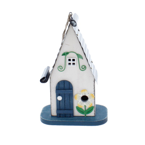 Dekohänger Wichtelhaus - grau - ca. 12 x 7 x 18 cm