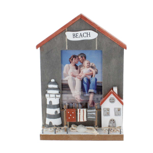 Bilderrahmen - Beach - braun/weiß - ca. 15,5 x 4 x 22 cm