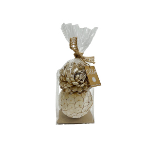 Dekoset Blume und Kugel - Naturmaterialien - 1 Set
