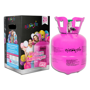 Einweg Heliumflasche - Ballongas - für ca. 20 Ballons - ca. 1,6 kg - pink 