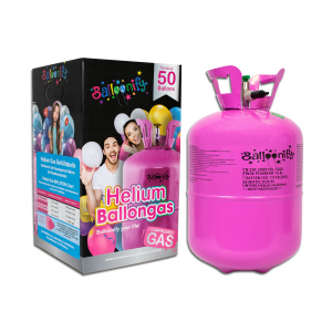 Einweg Heliumflasche - Ballongas - für ca. 50 Ballons - ca. 3,5 kg - pink 