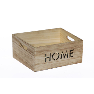 Kiste - home - offen - Größe L - ca. 35 x 25 x 18 cm