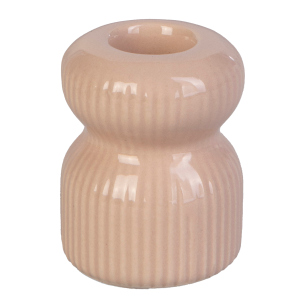 Kerzenhalter bauchig - rosa - ca. 5 x 6,5 cm