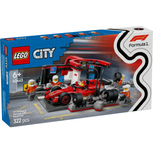 LEGO® City 60443 - F1® Boxenstopp mit Boxencrew und Ferrari Flitzer