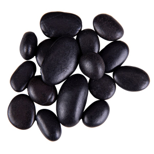 Dekosteine - Flusskiesel - schwarz - ca- 370 ml - Ø ca. 1 - 2 cm