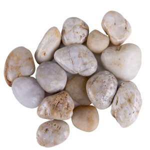 Dekosteine - Flusskiesel - weiß - ca. 370 ml - Ø ca. 1 - 2 cm