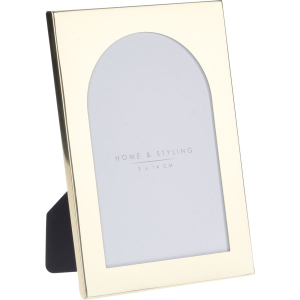 Bilderrahmen - aus Metall - ca. 12,5 x 17,5 x 0,8 cm - gold 