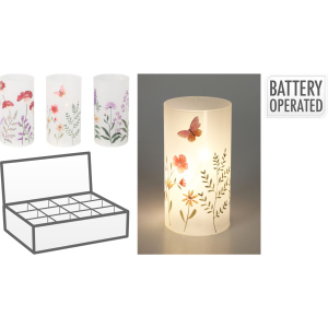 LED Dekoglas - mit Naturmotiv - 1 Stück 