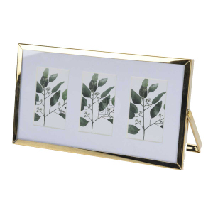 Bilderrahmen - aus Metall - ca. 22 x 12 x 1 cm - gold 