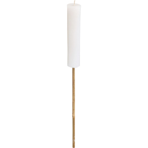 Fackelkerze - ca. 4,7 x 4,7 x 60,5 cm - weiss