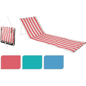 Strandmatte mit Rückenlehne - gestreift - 1 Stück