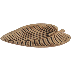 Holzschale - Blatt - ca. 31 x 27 cm - 1 Stück 