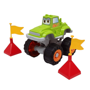Monstertruck - inkl. 2 Fähnchen - ca. 23 cm - grün/grau