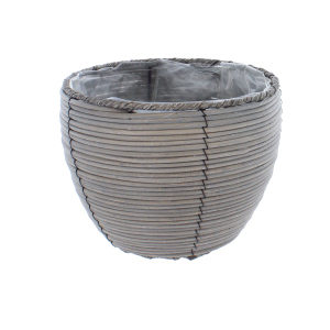 Pflanzkorb grau L - ca. 26 x 18 cm