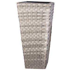 Pflanzsäule grau L - ca. 37 x 37 x 76 cm