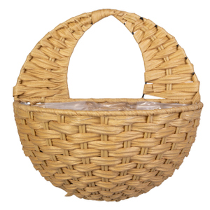 Pflanzkorb - Wanddeko - beige - Größe M - ca. 31 x 18 x 17/31 cm