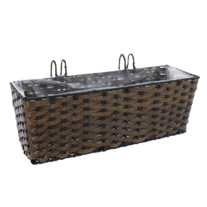 Pflanzkasten zum Hängen braun S - ca. 39 x 14 x 14 cm