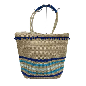 Strandtasche - blau gestreift - ca. 35 x 13 x 42 cm