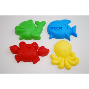 Sandförmchen-Set - Meerestiere - 4-teilig