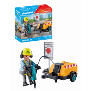 Playmobil® 71752 - Bauarbeiter mit Meißel - Playmobil® Action Heroes