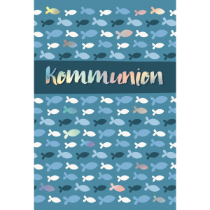 Kommunionskarte - Kommunion - türkis