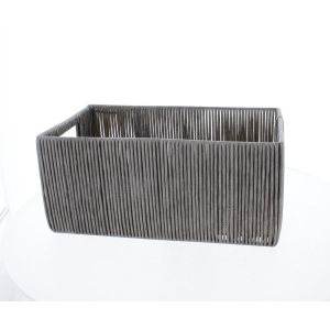 Korb mit Griffen - grau - ca. 33 x 20 x 15 cm
