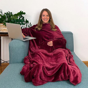 Homeoffice Ärmeldecke - ca. 150 x 120 cm - Beere